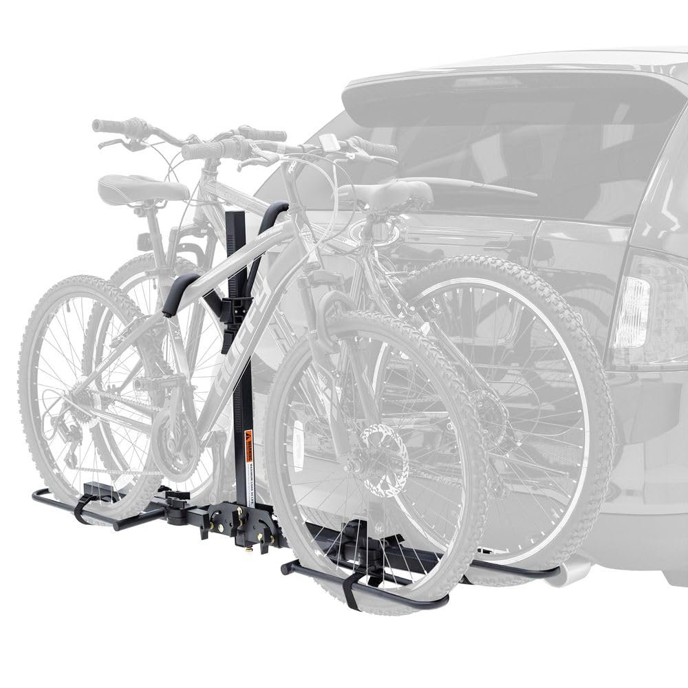 Elevate Outdoor Platform Hitch-Mounted Bike Rack with 80 lbs. Capacity Fits 2 Standard Bikes -1.25" or 2" Hitch Receiver