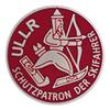 Ullr Red Cloisonne 'Patron of Winter Sports' Vintage Metal Pin Hat Shirt Pin Tie Tack Pinback, 1 Inch Diameter view 1