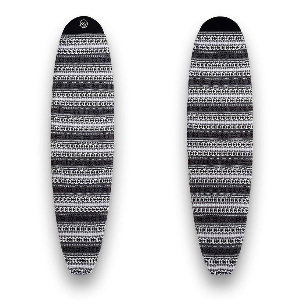 M21 Surf Premium Surfboard Sock for Shortboards/Hybrid Fishes/Grovelers/Funboards/Mid Length Board/Longboards / 100% Soft Anti-Pilling Acrylic (8'6", Mid-Length/Longboard (Grey))