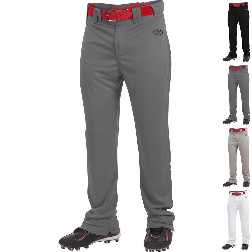 Rawlings | LAUNCH SERIES Full Length Baseball Pants | Youth X-Small | Graphite