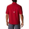 Columbia NCAA Oklahoma Sooners Men's Tamiami Short Sleeve Shirt, Small, OK - Red Velvet view 2