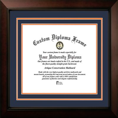 Campus Images Auburn University 17w x 13h Blue and Orange Diploma Frame, Dark Brown