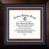 Campus Images Auburn University 17w x 13h Blue and Orange Diploma Frame, Dark Brown view 1
