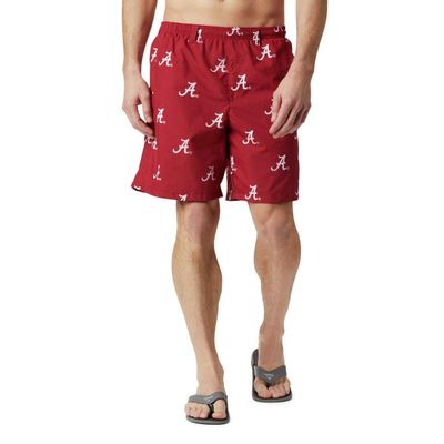 Columbia Men's Collegiate Backcast II Printed Short, Ala - Red Velvet, Small