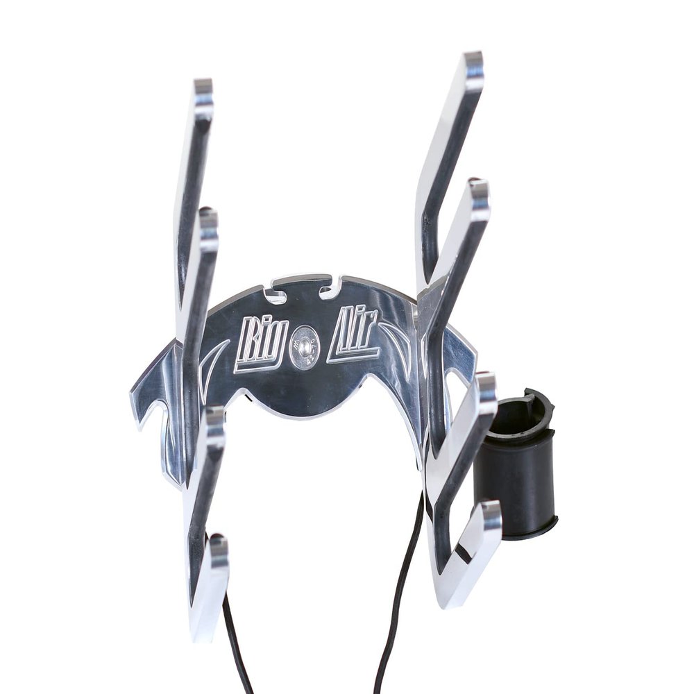 Big Air Razor Universal Triple Surf Rack (Polished Aluminum) - Holds 2 wakeboards and 1 Wake surf - 2.5" Clamp with Neoprene Liners to accommodate Down to 2.375", 2.25", 2" and 1.875" Round tubing.