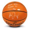 Upper Deck Anthony Davis Autographed & INSCRIBED ASG REC 52 PTS 17 Official NBA Spalding Basketball, L-52