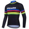 SGCIKER Mens Thermal Fleece Cycling Jerseys, Winter Long Sleeve Warmer Bike Jacket Cycle Coat (Black, 5X-Large) view 1