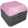 Yes4All 16"x16" Height-Adjustable High Step Aerobic Platform with 4 Risers for Home Gym Exercise Fitness Workout, Cardio and Jumping (Pink Grey) view 1