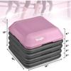 Yes4All 16"x16" Height-Adjustable High Step Aerobic Platform with 4 Risers for Home Gym Exercise Fitness Workout, Cardio and Jumping (Pink Grey) view 2