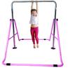 Athletic Bar Expandable Gymnastics Bar Horizontal Kip Bar Junior Training Adjustable Height Jungle Gym Children Folding Training Monkey Bars Climbing Tower Playground Balance Bar Gymnasts Purple view 1