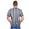 SATINIOR Men's Official Uniform Black and White Stripe Pro-Style Neck Referee Shirt, Officiating Umpire Jersey and Stainless Steel Whistle with Lanyard for Halloween Basketball Football Soccer(M) view 4