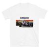 1997 Jacques Villeneuve Williams F1 Race Car Short-Sleeve Unisex T-Shirt White view 1
