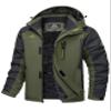 MAGCOMSEN Mens Ski Jacket Waterproof Insulated Winter Snowboarding Coats Thermal Fleece Lined Rain Jackets Outdoor Army Green, L view 1
