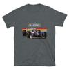 1997 Jacques Villeneuve Williams F1 Race Car Graphic T-Shirt | Car Enthusiast Gift Dark Heather view 1