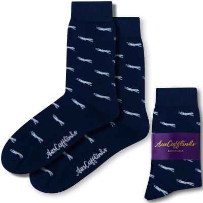 AUSCUFFLINKS Airplane Socks for Him | Gift for Pilot Captain Plane Lover | Combed Cotton Socks | Present for Work Colleague | Bday Gift for Guys (Aeroplane)