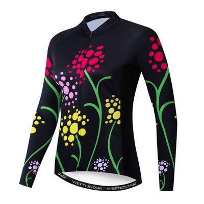 Cycling Jersey Long Sleeve Womens Mountain Bike Jersey Zip Shirts Road Bicycle Clothing Sport Racing MTB Tops for Ladies Female Bouse Fall Autumn Spring Breathable Black Yellow Size XXXL