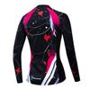 Cycling Jersey Long Sleeve Womens Mountain Bike Jersey Zip Shirts Road Bicycle Clothing Sport Racing MTB Tops for Ladies Female Bouse Fall Autumn Spring Breathable Black red Size XXXL view 2