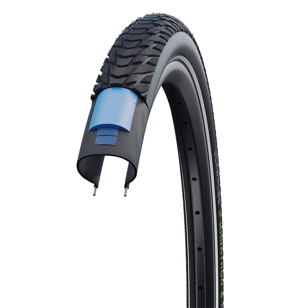 Schwalbe 700X55C-28/29X2.15 (55-622) Marathon E-Plus E-50 Unisex Adult Bicycle Tyre, Black, 28X2.15