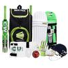 CW Bullet Left Hand Cricket Gears Set Cricket Equipment Sports Package Cricket Gift Official Set with All Things Bat Ball Legguard Gloves Thigh Pad Lefty Size 6 for Age 12-13 Years view 1