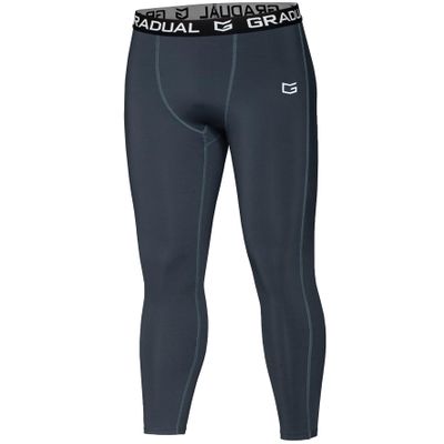 G Gradual Boys' Compression Pants Youth Thermal Base Layer Fleece Tights Sports Basketball Leggings for Boys (Grey, Medium)