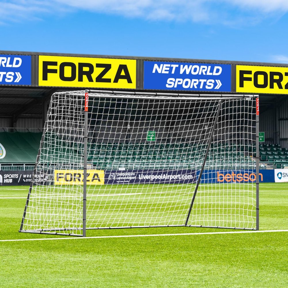FORZA Steel42 Soccer Goals [6 Sizes]  Ultra Tough Steel Goals (6x4, 8x4, 8x6, 10x6, 12x6, 16x7)  Everything Included! - Premium Kids Soccer Steel Goals (10.5ft x 6.5ft (Futsal))