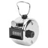 BTIHCEUOT Qiterr Hand Tally Counter, 4-Digits Silver Aluminium Alloy Handheld Counting Tool with Hook(Plastic Knob Reset) view 2