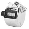 BTIHCEUOT Qiterr Hand Tally Counter, 4-Digits Silver Aluminium Alloy Handheld Counting Tool with Hook(Plastic Knob Reset) view 4