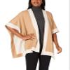 Charter Club Womens Reversible Warm Poncho Tan O/S view 2
