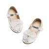 Otter MOMO Toddler/Little Girls Flower Girl Shoes Ballerina Flats Silver Shoes Size 8 Slip-on School Party Dress Shoes view 1