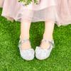 Otter MOMO Toddler/Little Girls Flower Girl Shoes Ballerina Flats Silver Shoes Size 8 Slip-on School Party Dress Shoes view 4