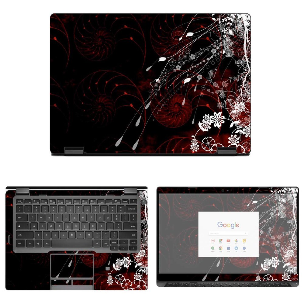 Decalrus - Protective Decal Floral Skin Sticker for Dell Latitude 5300 2-in-1 Chromebook Enterprise (13.3" Screen) case Cover wrap DEchrmbk2in1_5300-20