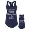Just Customized Racer Back Tank for Ladies/Women Personalized with Your Own Text, Design Your Own view 3
