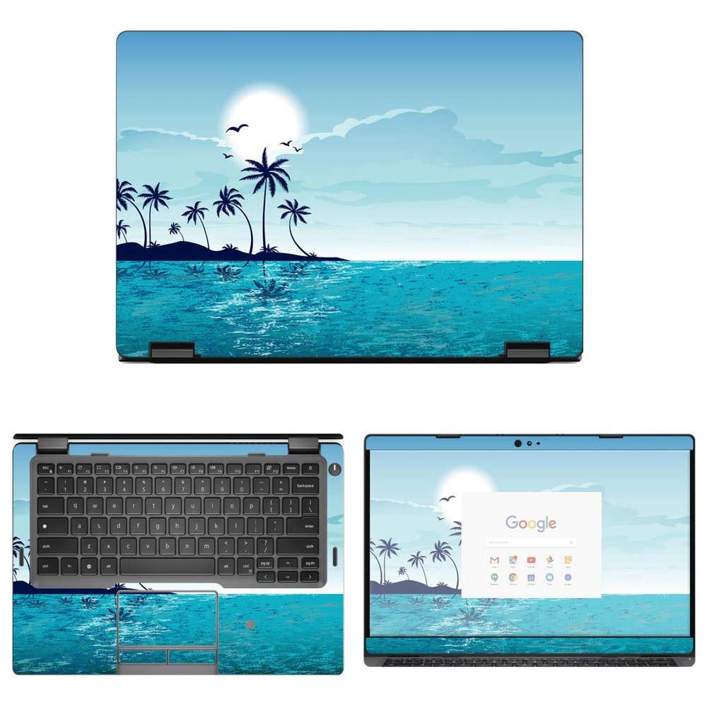 Decalrus - Protective Decal Beach Skin Sticker for Dell Latitude 5300 2-in-1 Chromebook Enterprise (13.3" Screen) case Cover wrap DEchrmbk2in1_5300-96