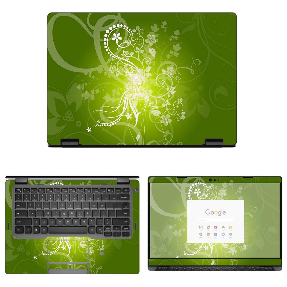 Decalrus - Protective Decal Floral Skin Sticker for Dell Latitude 5300 2-in-1 Chromebook Enterprise (13.3" Screen) case Cover wrap DEchrmbk2in1_5300-115