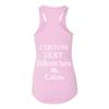 Just Customized Racer Back Tank for Ladies/Women Personalized with Your Own Text, Design Your Own Lilac view 2