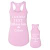 Just Customized Racer Back Tank for Ladies/Women Personalized with Your Own Text, Design Your Own Lilac view 3