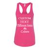 Just Customized Racer Back Tank for Ladies/Women Personalized with Your Own Text, Design Your Own Raspberry view 1