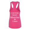 Just Customized Racer Back Tank for Ladies/Women Personalized with Your Own Text, Design Your Own Raspberry view 2