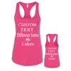 Just Customized Racer Back Tank for Ladies/Women Personalized with Your Own Text, Design Your Own Raspberry view 3