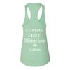 Just Customized Racer Back Tank for Ladies/Women Personalized with Your Own Text, Design Your Own Mint view 2