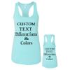 Just Customized Racer Back Tank for Ladies/Women Personalized with Your Own Text, Design Your Own view 3