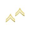 Law Enforcement/Police Corporal Gold Rank Pin Tall 3/4" Pair view 1