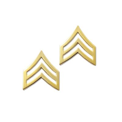 Law Enforcement/Police Sergeant Gold Rank Pin Tall 15/16" Pair