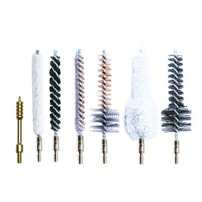 MaximalPower 7-Pack Combo of Gun Cleaning Bore Brushes | Solid Brass Jag Phosphor Bronze Nylon Cotton Chamber Brush | for .22 Cal/5.56mm, .243 cal/6mm, .270 Cal/6.8mm, .30 Cal/7.62mm (.30 Cal)
