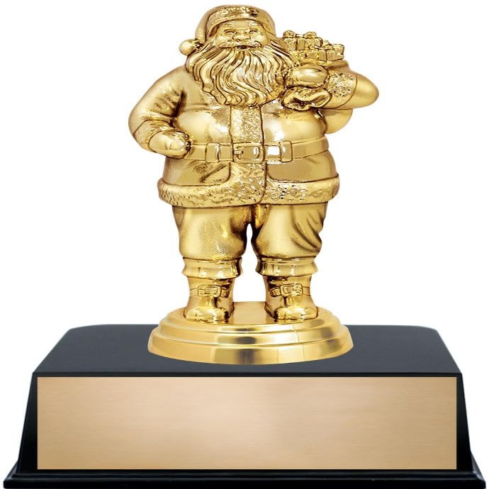 Crown Awards Santa Trophy, 6" Santa Clause Trophy with Custom Engraving, 50 Pack Prime