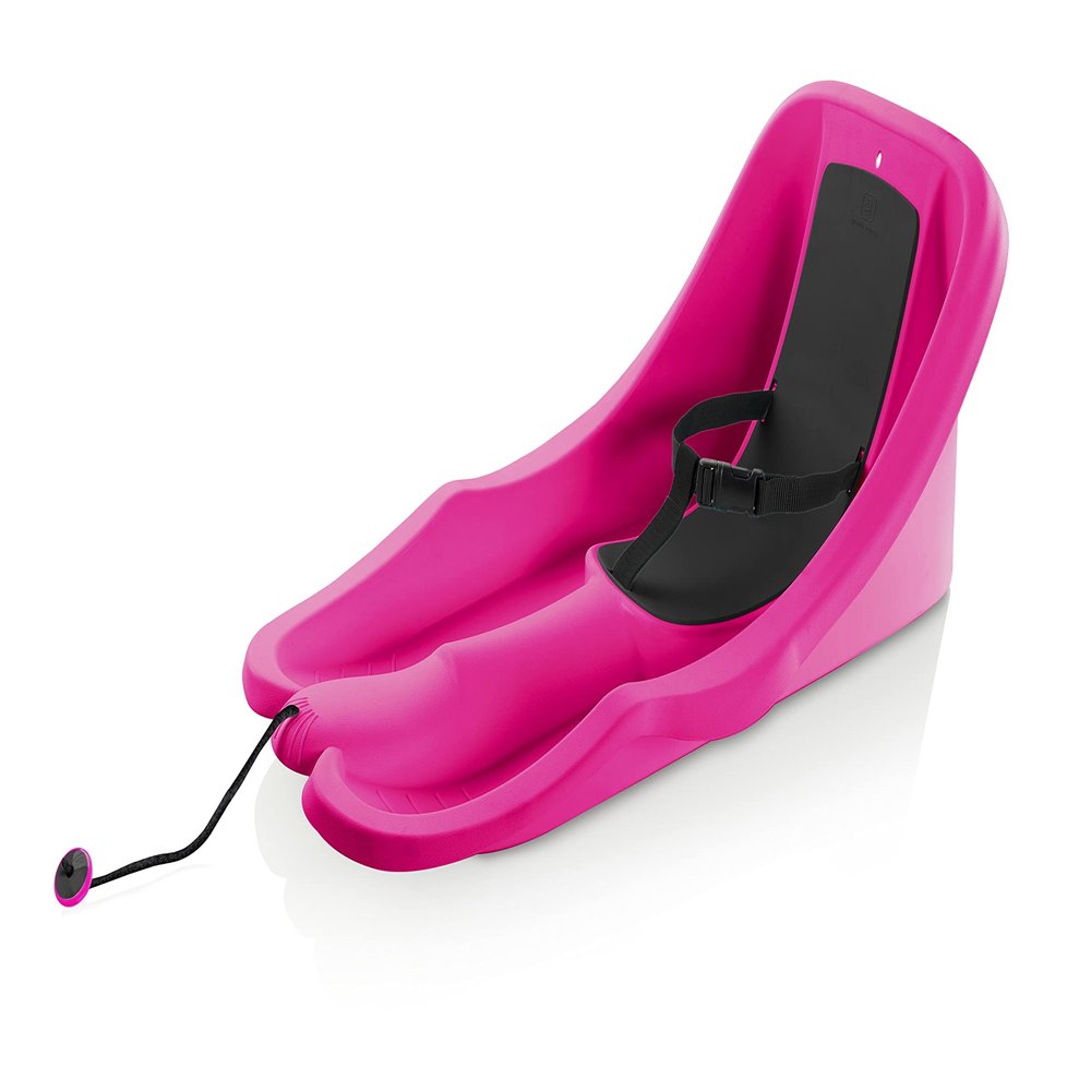 Gizmo Riders Baby Rider, Toddler Sled - 3-Point Harness, Anti-Slip Seat, Retractable Tow Strap, Durable Plastic, Ideal for 6 Months to 3 Years, Supports Up to 55 lbs, Winter Fun for Little Ones