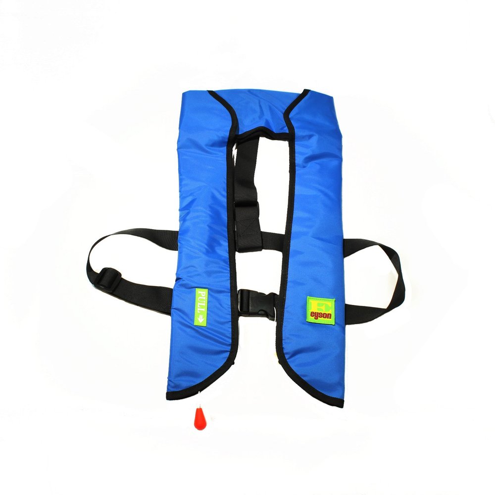 Top Safety Adult Life Jacket with Whistle - Manual Version Inflatable Lifejacket Life Vest Preserver PFD for Boating Fishing Sailing Kayaking Surfing Paddling Swimming - Adjustable Life Saving Vest