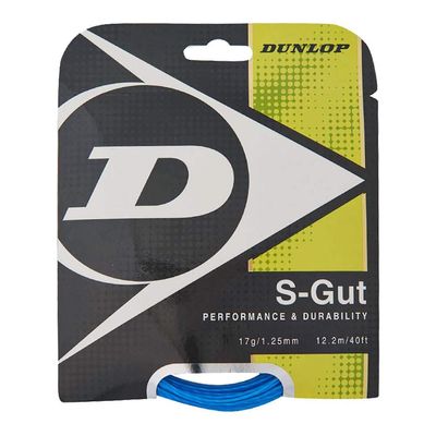 Dunlop Sports S-Gut 17G Tennis String, Blue, 1 Set