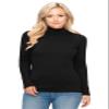 ALWAYS Women's Long Sleeve Mock Turtleneck - Premium Soft Stretch Lightweight Layer Basic Pullover Shirt Top Black M view 1