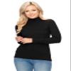 ALWAYS Women's Long Sleeve Mock Turtleneck - Premium Soft Stretch Lightweight Layer Basic Pullover Shirt Top Black M view 2